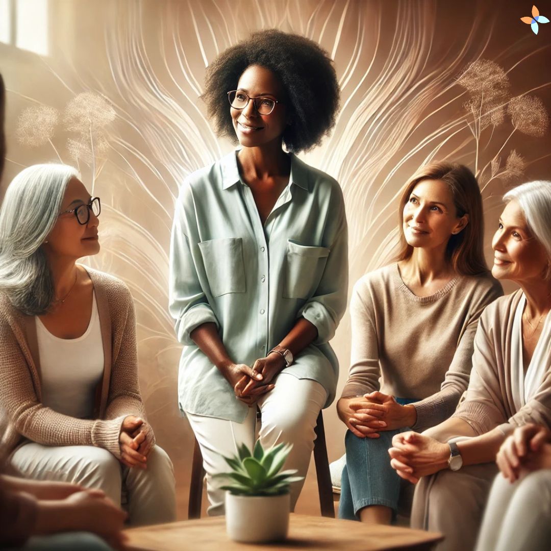 4 women sitting together